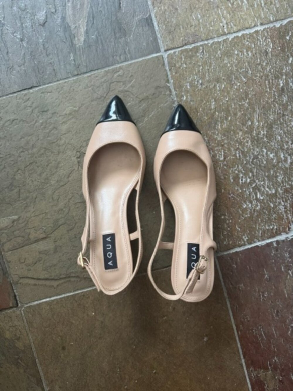 Aqua Cap-toe kitten heels size 8 - Excellent Condition